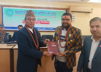 सुनसरीका  नवनिर्वाचित पत्रकारलाई उवासंघद्वारा स्वागत सम्मान