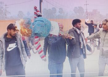 भाषा सम्बन्धी विधेयक त्रुटीपूर्ण रहेको भन्दै मधेसका मुख्यमन्त्री तथा शिक्षा मन्त्रीको पुत्ला दहन